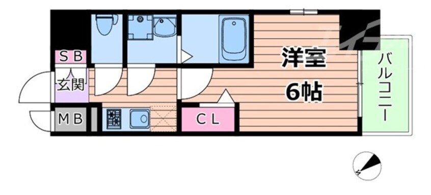間取図 エスリード大阪ザ・ルクス