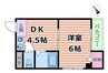 シュロス野口 1DKの間取り