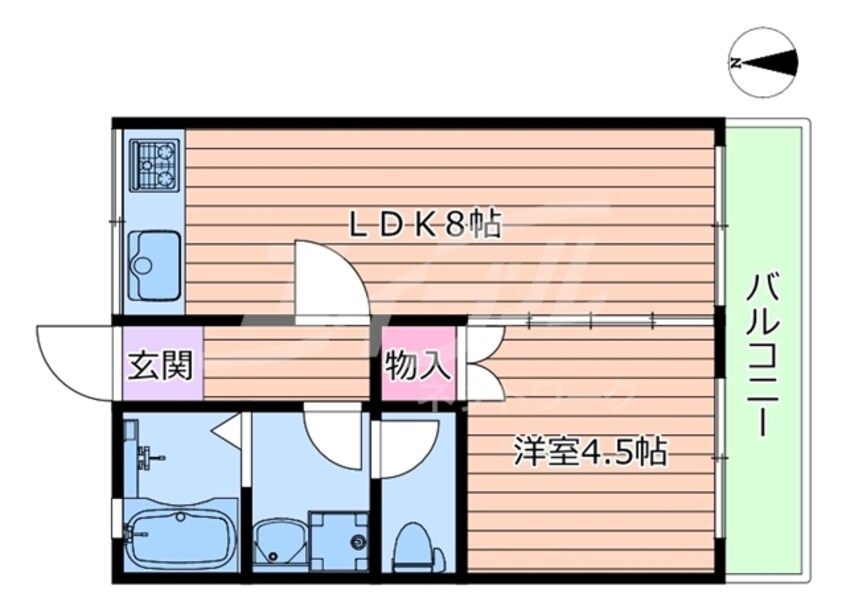 間取図 阪急京都線/摂津市駅 徒歩10分 1階 築46年