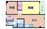 コーポ糠谷 2DKの間取り