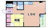 コーポ糠谷 1LDKの間取り