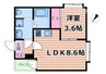 トワイライト上新庄 1LDKの間取り