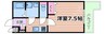 LIVIAZ　KITAOSAKA　BREZZA 1Kの間取り