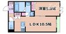 ティースリーカーサモジュカ 1LDKの間取り