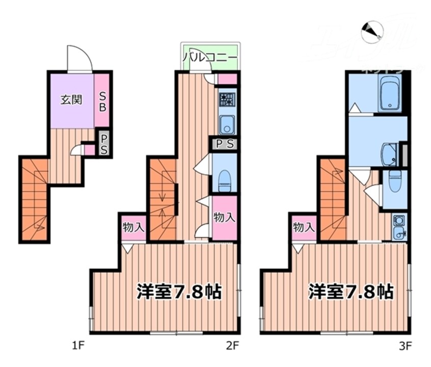 間取図 上本第三ビル