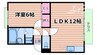 プレジール千里Ⅰ 1LDKの間取り