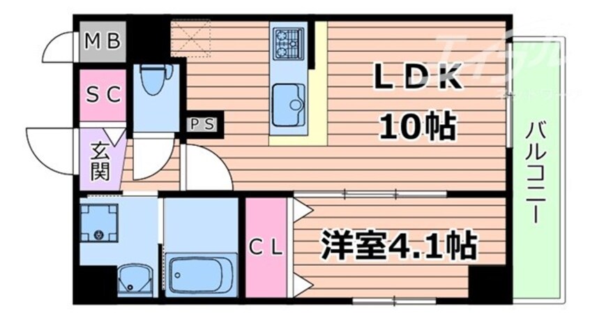 間取図 ガーデンクォーツ摂津正雀