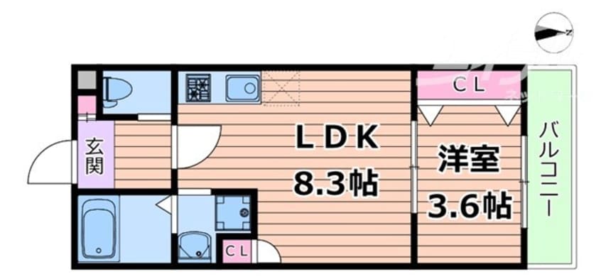 間取図 ALEGRIA岸辺