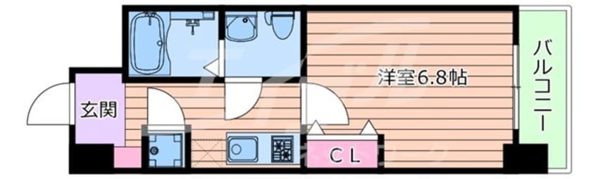 間取図 アドバンス江坂ラシュレ