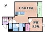 (仮称)吹田市シャーメゾン原町4丁目 1LDKの間取り