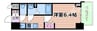 ArtizA淡路 1Kの間取り