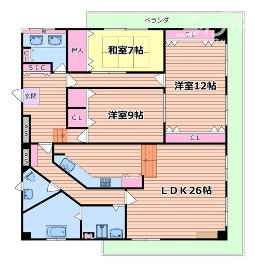 間取図 キャニオンアングル