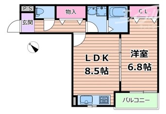 間取図 ベルリッジ岸辺A