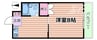 リバーサイド細川 1Kの間取り