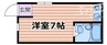 大野マンション 1Rの間取り
