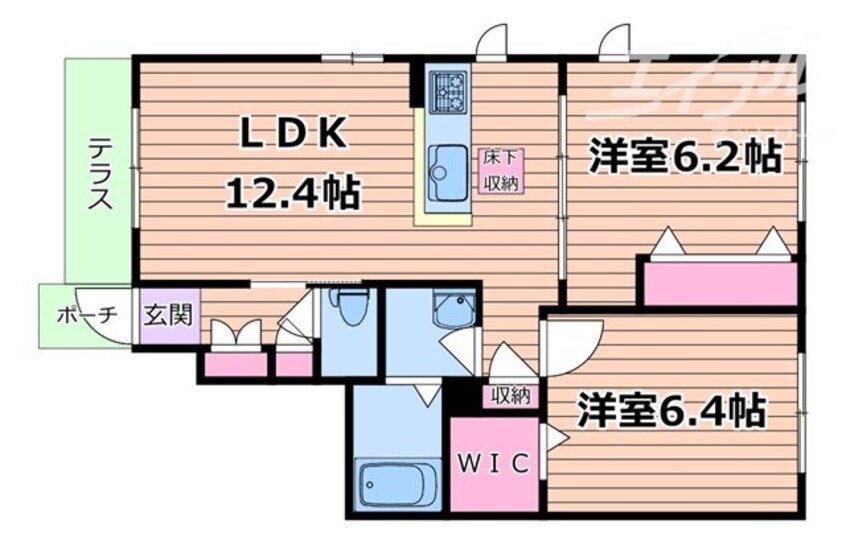 間取図 シェモワ　いばらき
