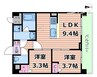 スプランディッド茨木天王 2LDKの間取り