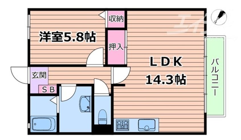 間取図 ハイツ華の元
