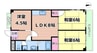 新芦屋ハイタウン 3LDKの間取り