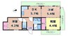 青葉丘ハイツ 3DKの間取り