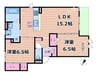 D-レジデンス豊里 2LDKの間取り
