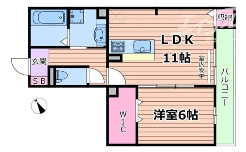 間取図 セジュール　ド　ソレイユⅡ　B棟