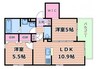 クレスト青葉丘 2LDKの間取り
