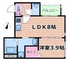 ファースト淡路 1LDKの間取り
