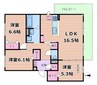 セジュールミヤケⅡ 3LDKの間取り