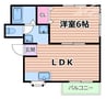 第3摂津マンション 1LDKの間取り