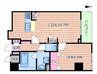 エタニティ江坂 1LDKの間取り