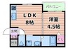 Tmaison吹田 1LDKの間取り