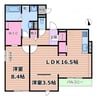 クラシスト千里丘上 2LDKの間取り