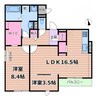 クラシスト千里丘上 2LDKの間取り