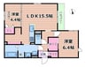 クラシスト千里丘上 2LDKの間取り