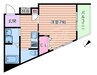 アウラ新大阪 1Kの間取り