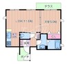 Green Field 千里丘 1LDKの間取り