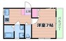LINOメゾン岸部南 1Kの間取り