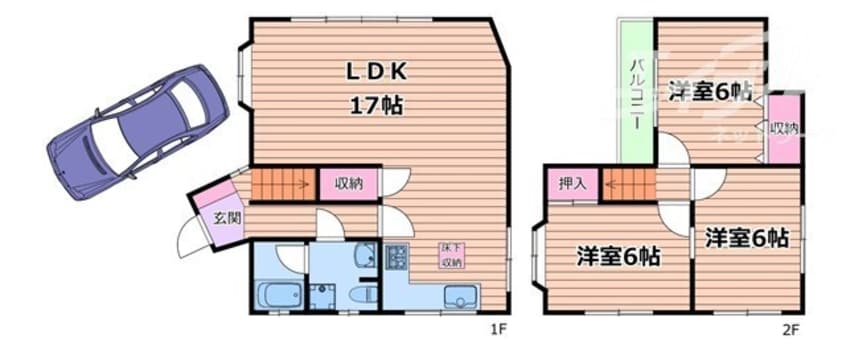 間取図 摂津市浜町戸建