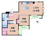オルキデアクオーレ 2LDKの間取り