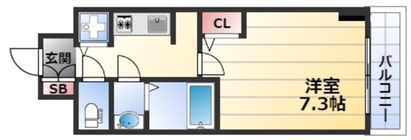 間取図 S-RESIDENCE新大阪駅前