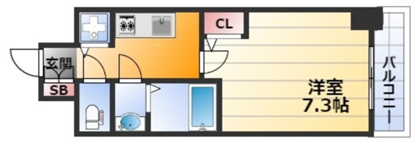 間取図 S-RESIDENCE新大阪駅前