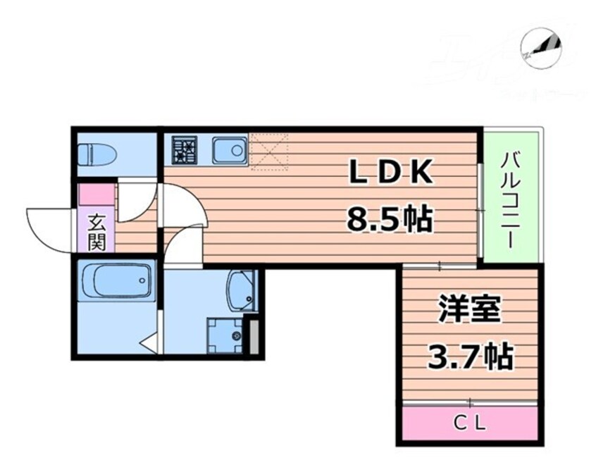 間取図 ハーモニーテラスRen相川