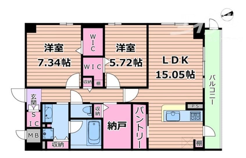 間取図 カルム小西V
