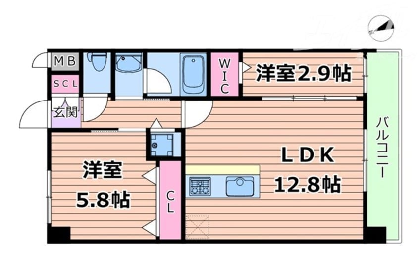 間取図 スプランディッドライズ新大阪ノース