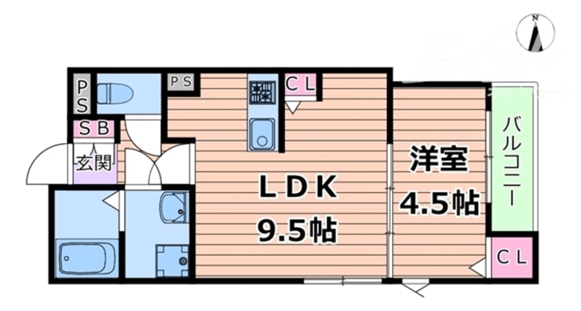 間取図 Kvell　Garden春日