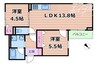 ヴェルメゾン吹田元町 2LDKの間取り