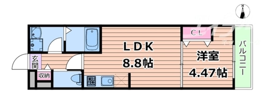 間取図 Gracias Court正雀