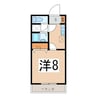 グリーンビレッジ国母 1Kの間取り