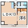 パラッツォ城東 1LDKの間取り